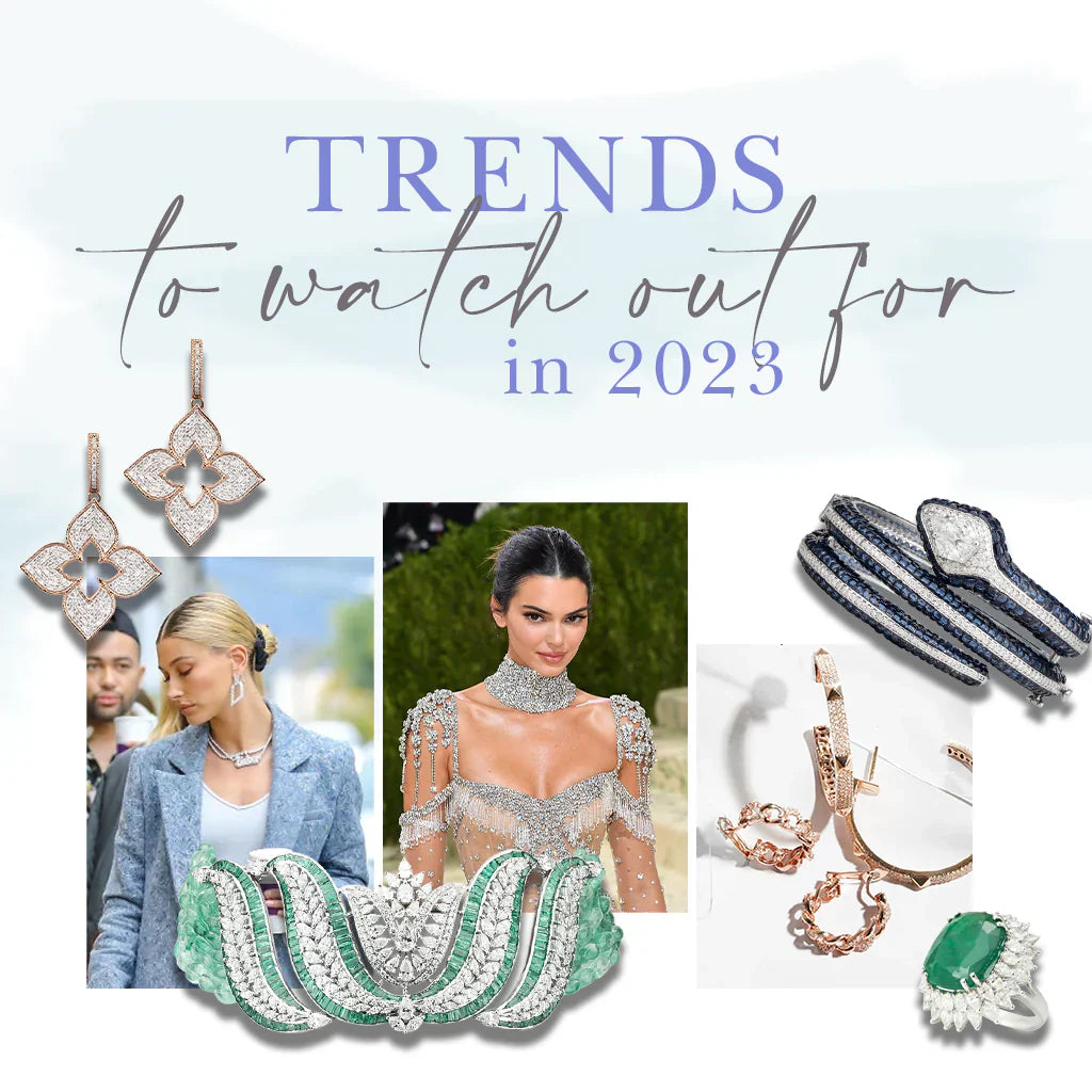 Jewellery trends 2023, jewels, diamond jewellery, diamond, jewellery, bridal jewellery, bridal edit