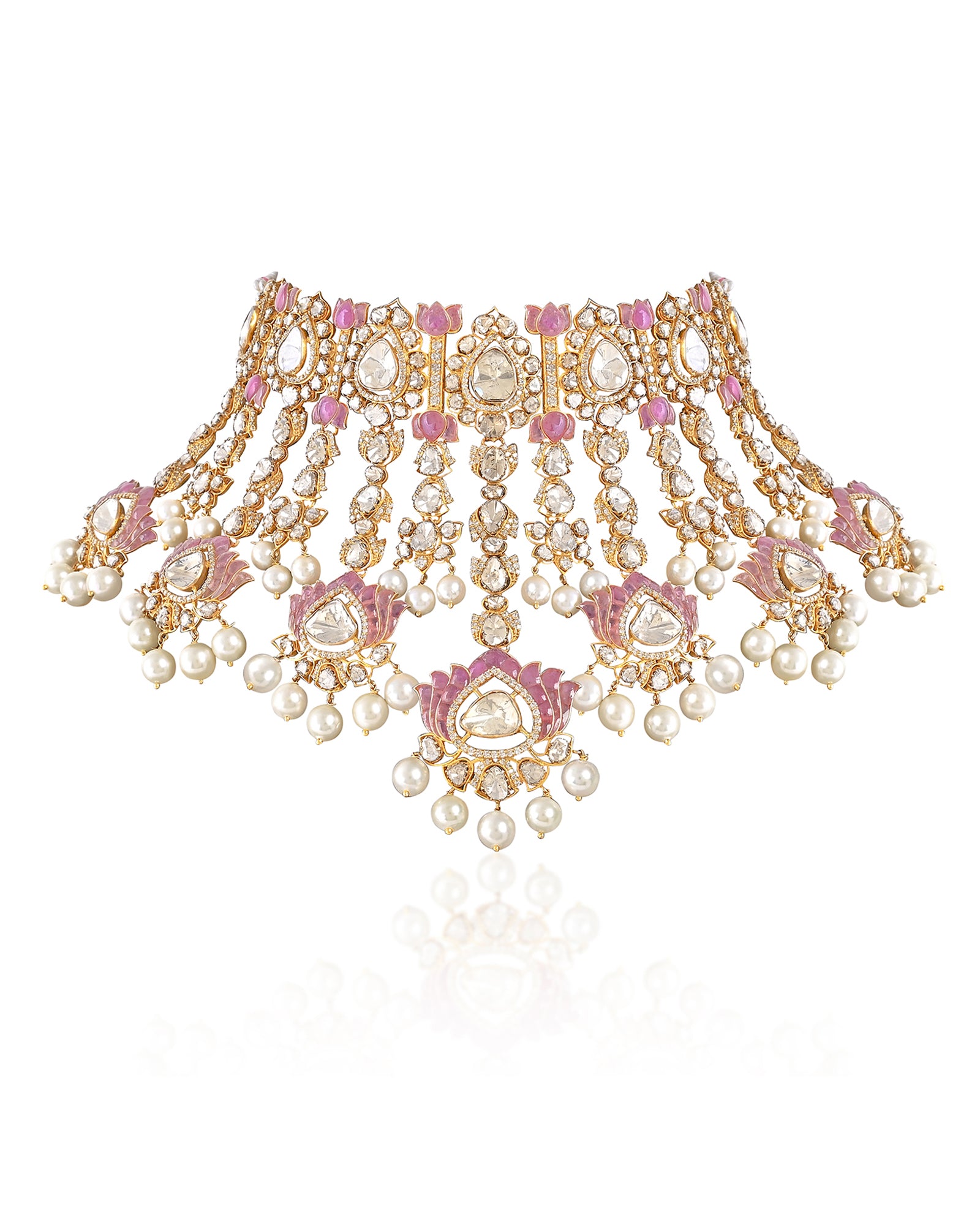 Jaisalmer Lotus Polki Choker