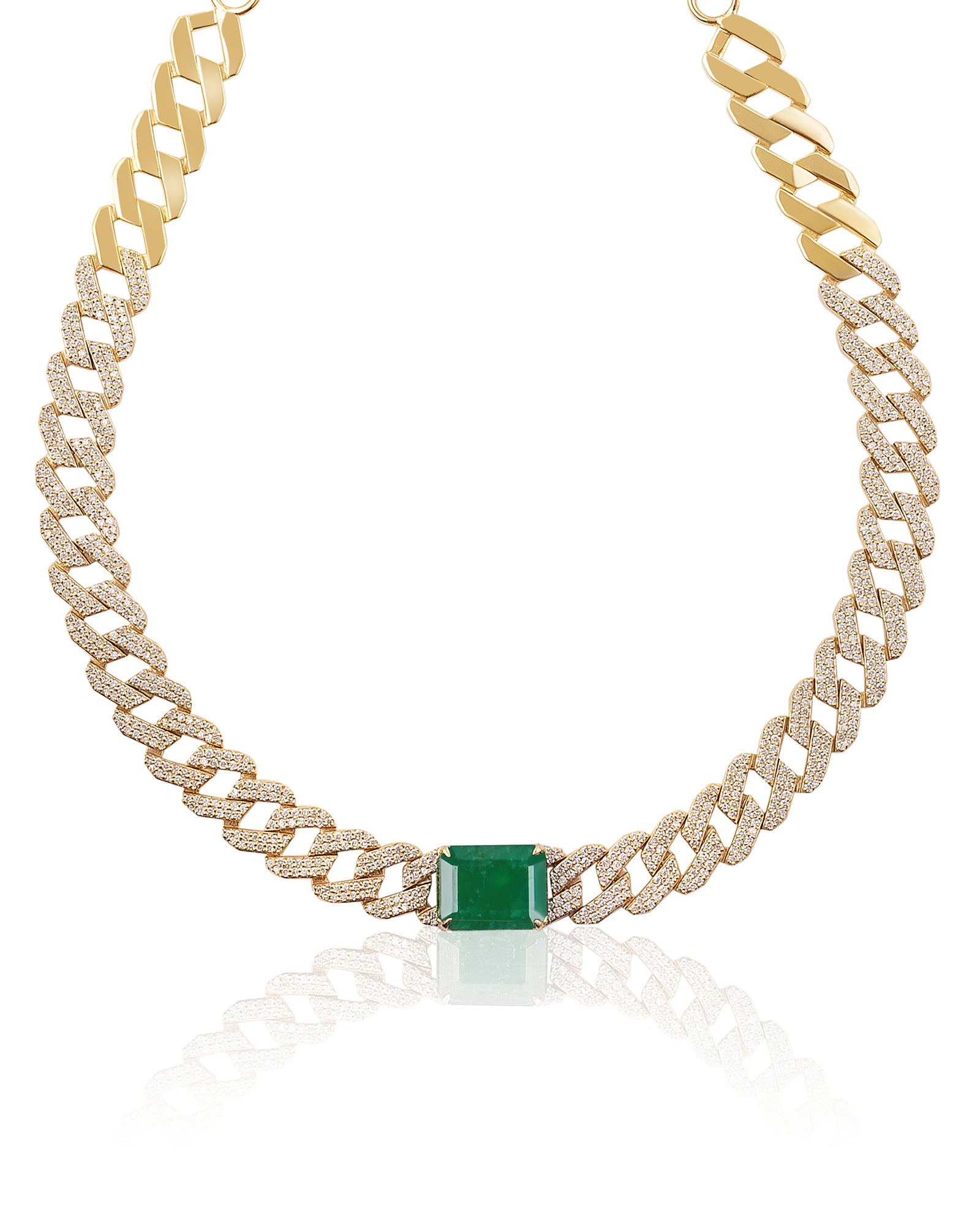 Emerald Drip Curb Chain