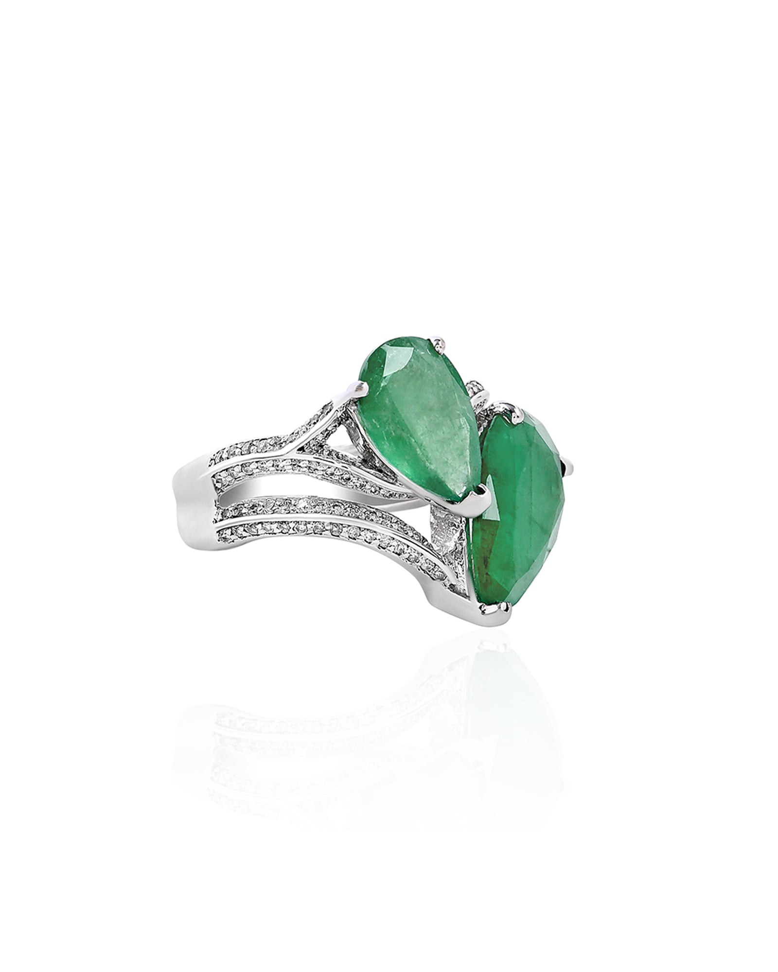 Emerald Times Two Ring