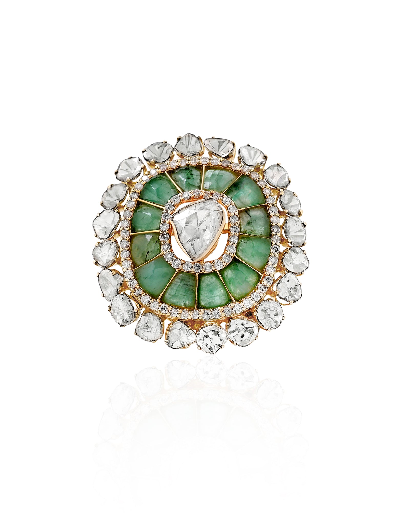 Emerald Duet Ring