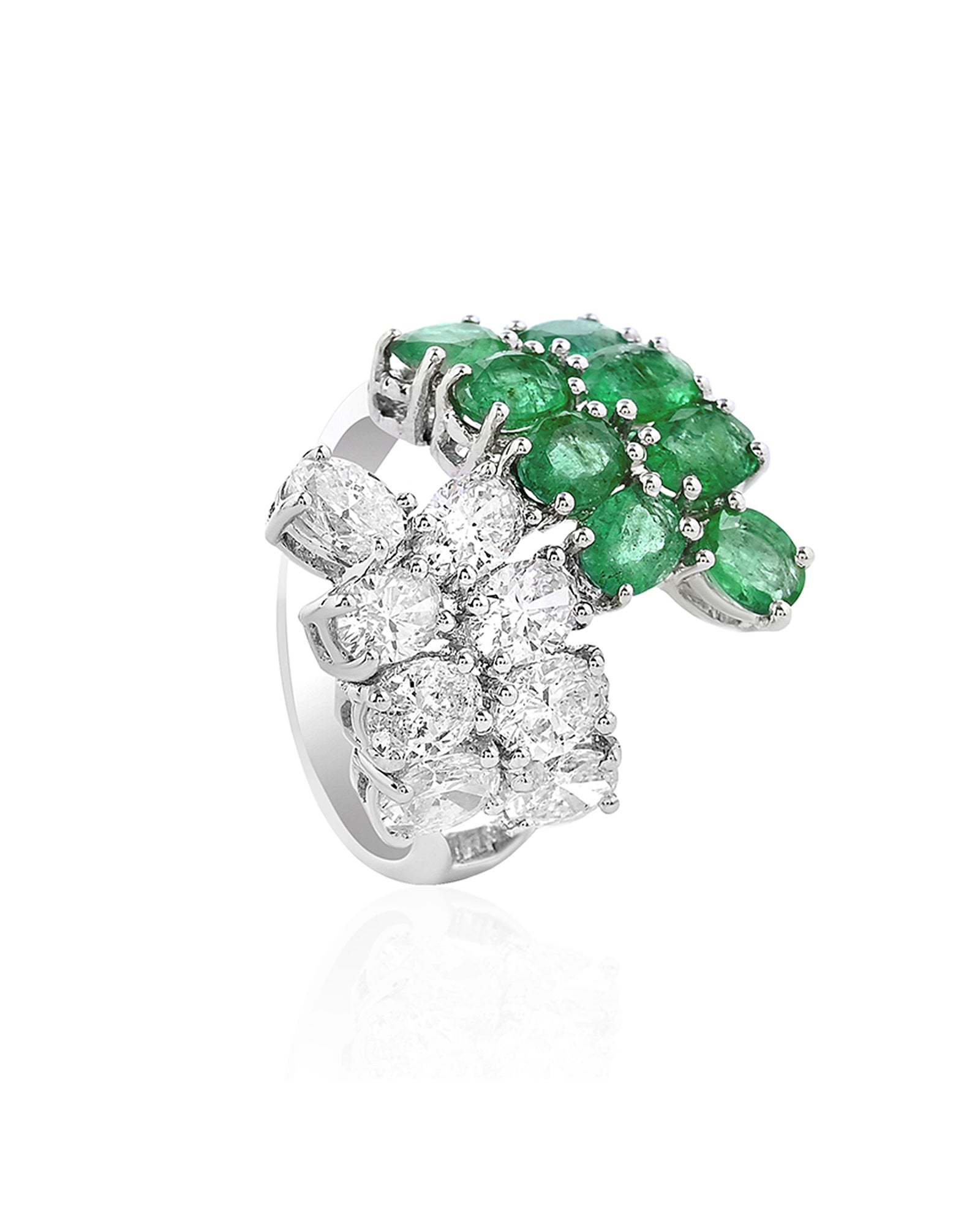 Emerald Blossom Ring