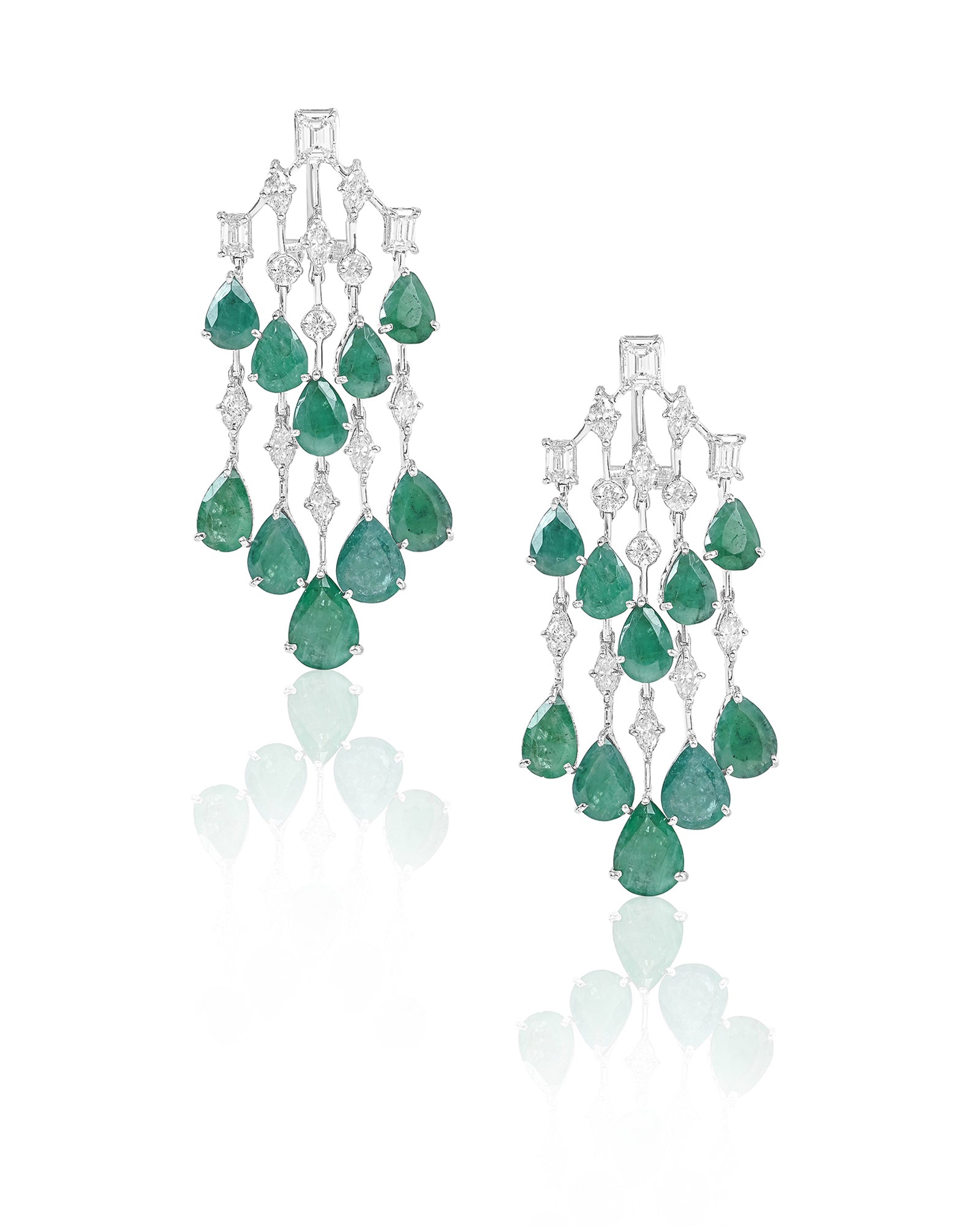 Emerald Waterfall Earrings