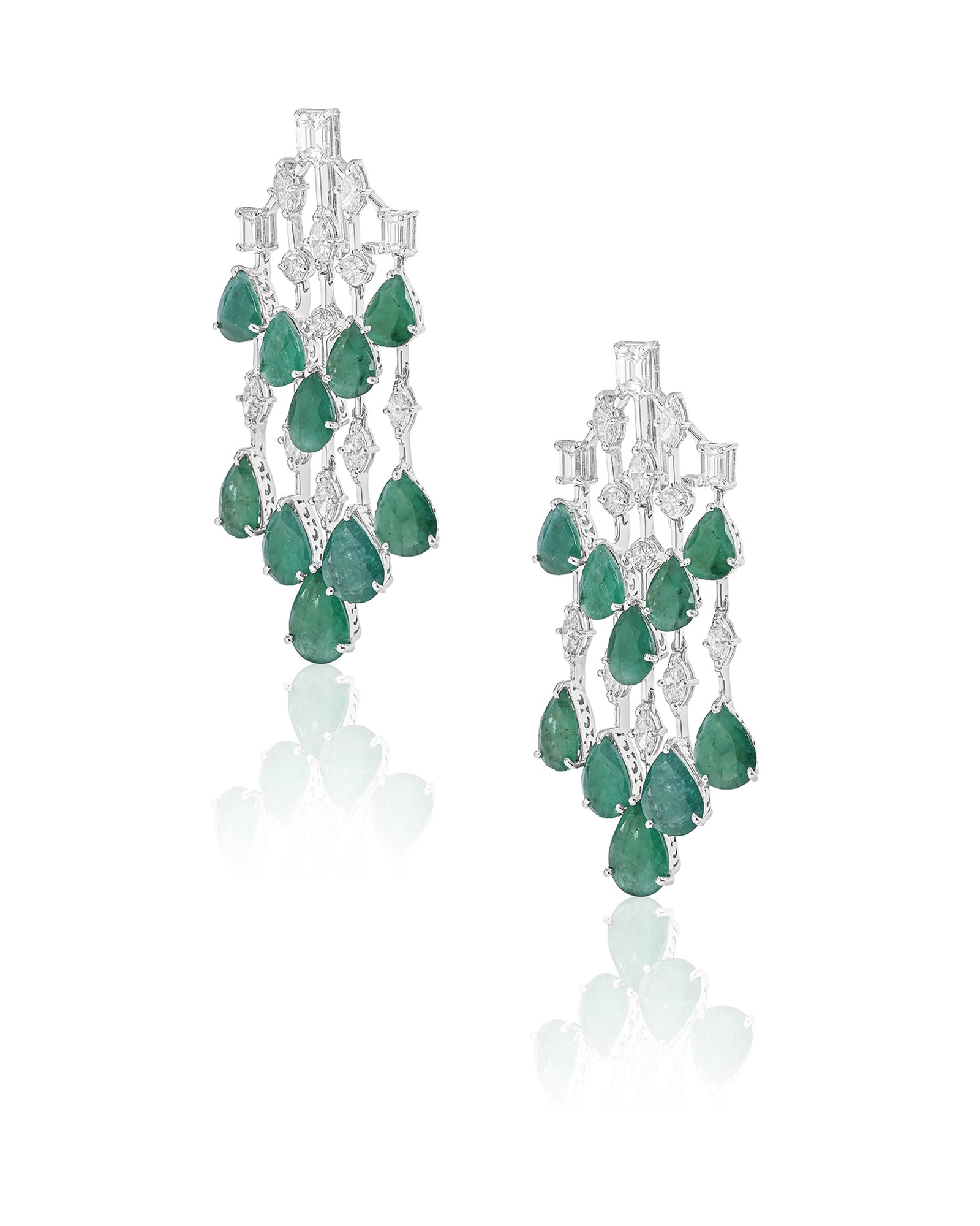 Emerald Waterfall Earrings