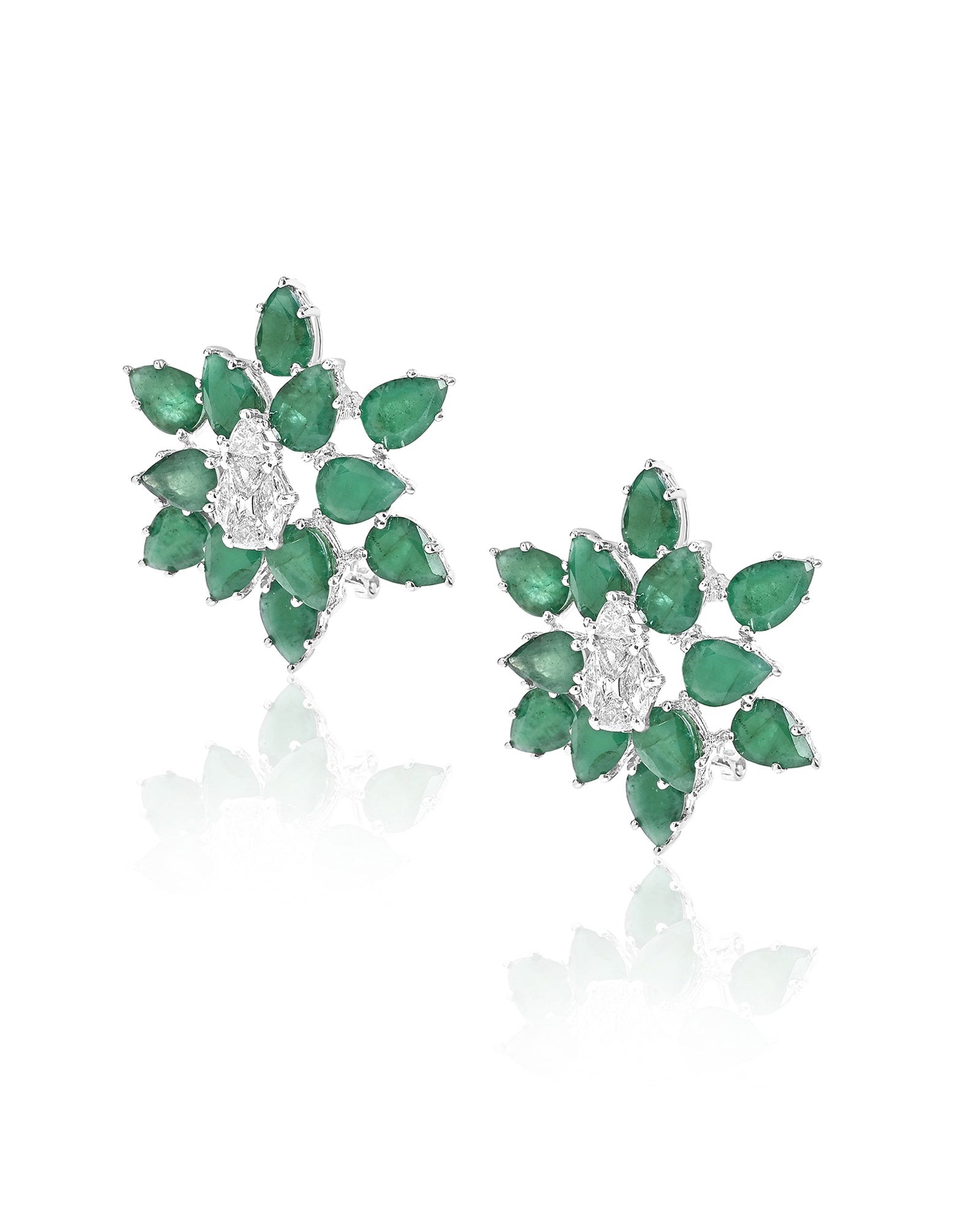 Emerald Star Earrings