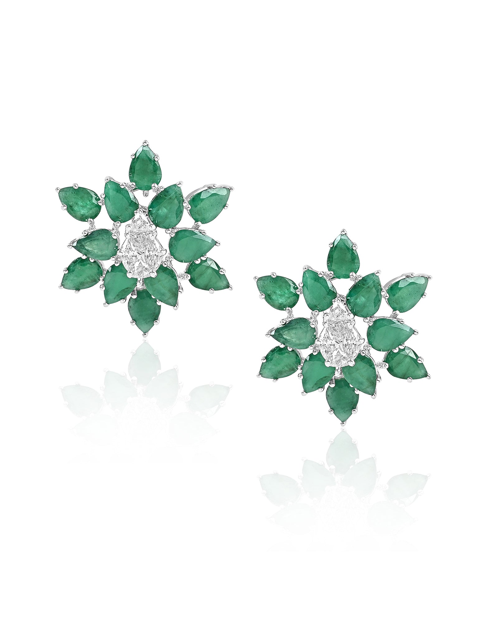 Emerald Star Earrings