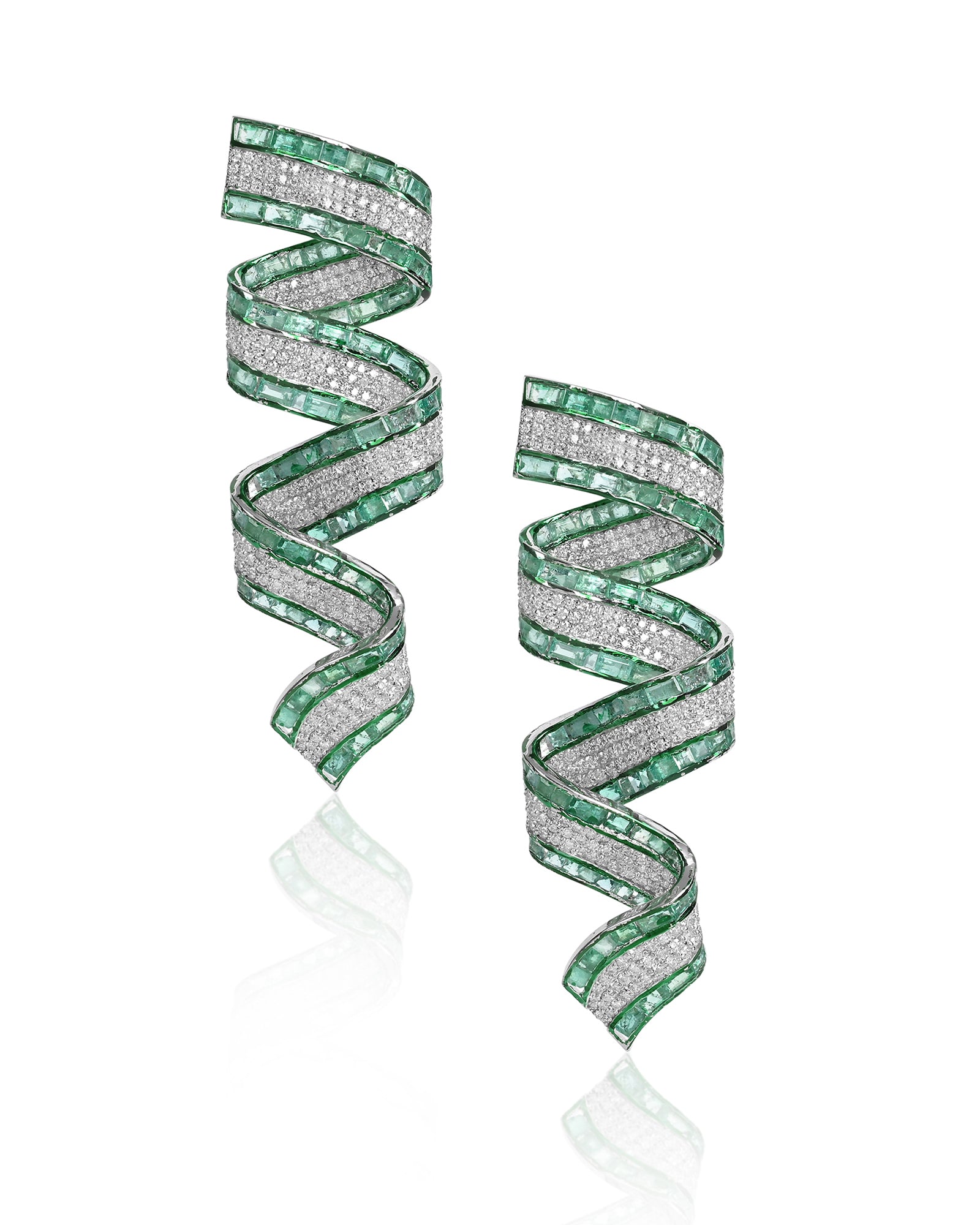 Emerald Confetti earrings