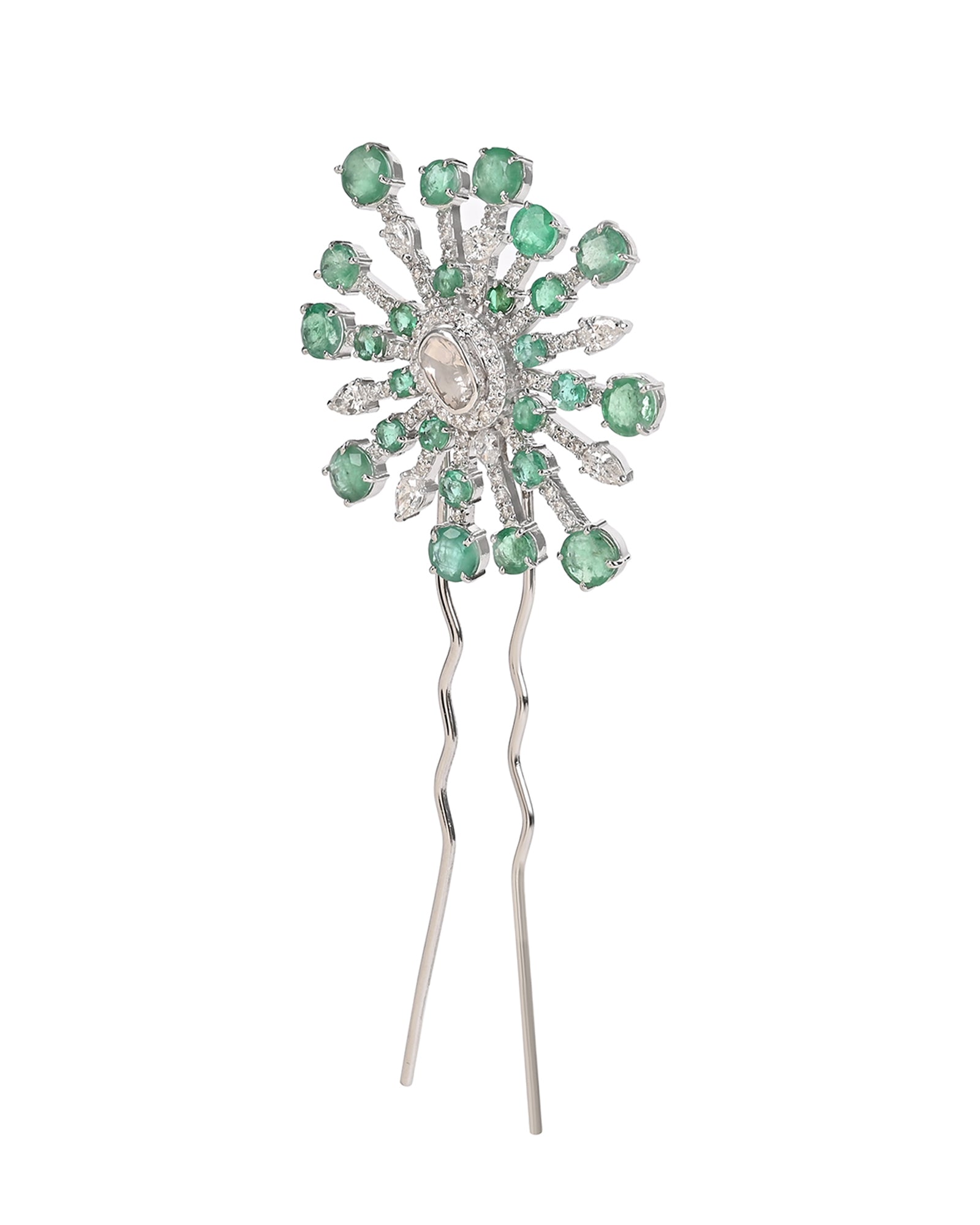 Emerald Dew Drop Hairpin