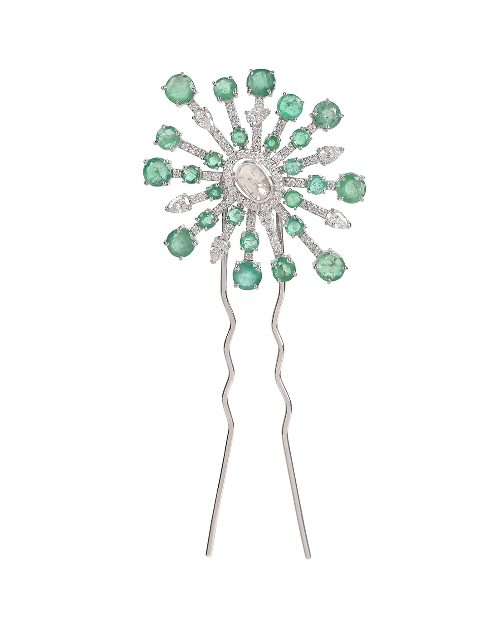 Emerald Dew Drop Hairpin