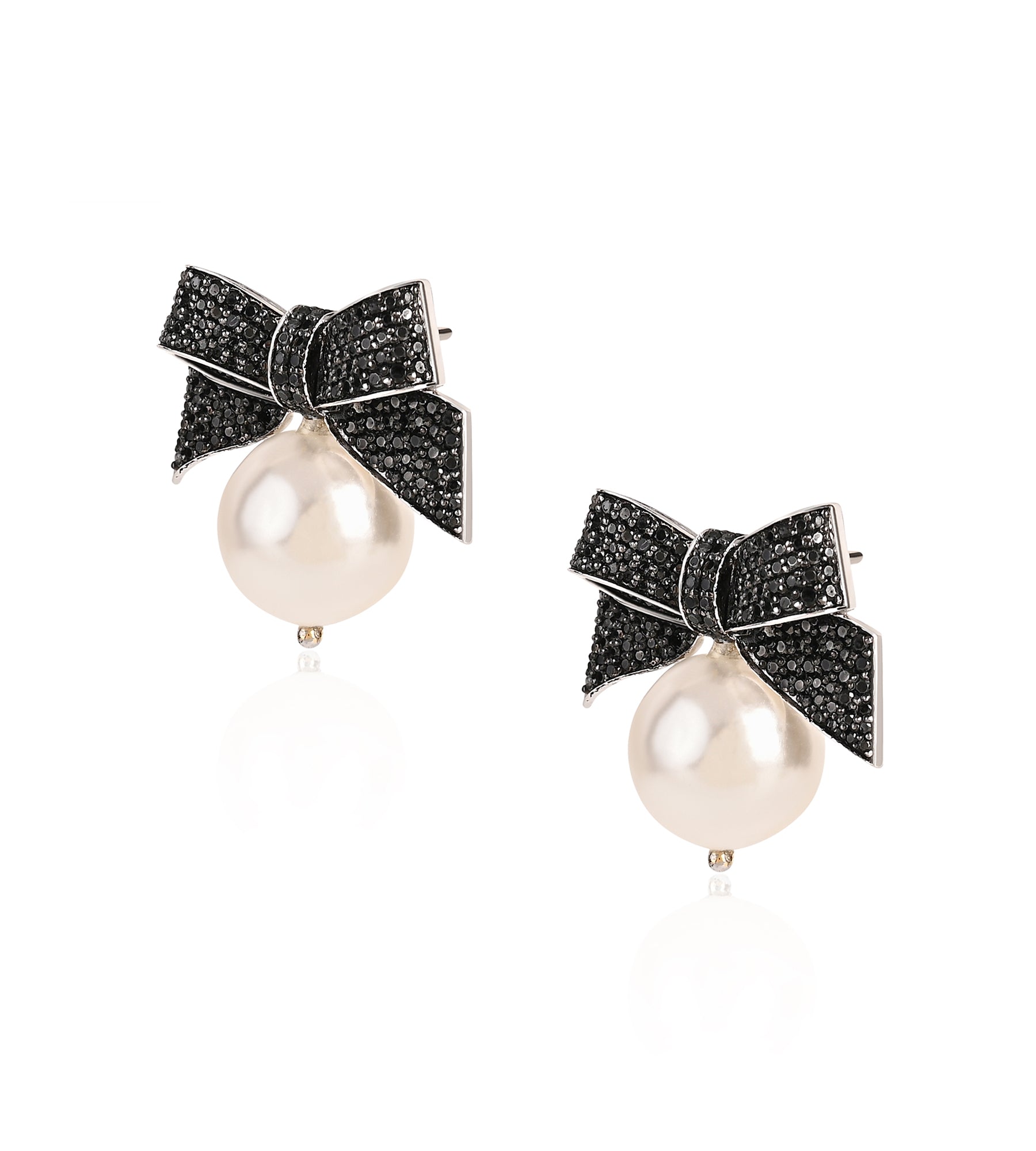 Black Tie Diamond Earrings