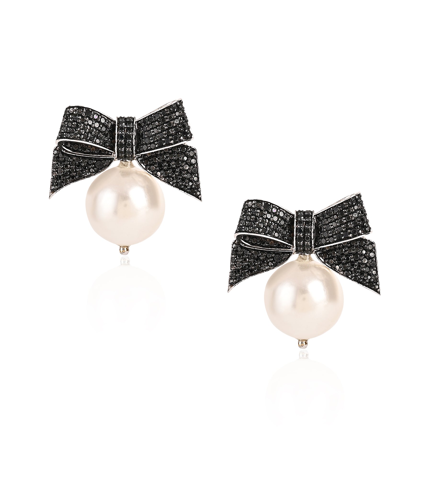 Black Tie Diamond Earrings