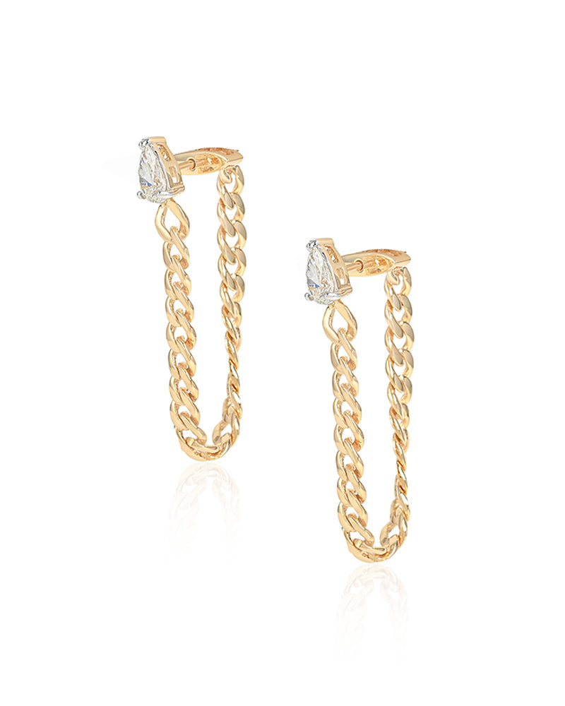 Bougie Chain Loop Earrings