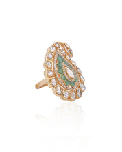 Emerald Paisley Ring