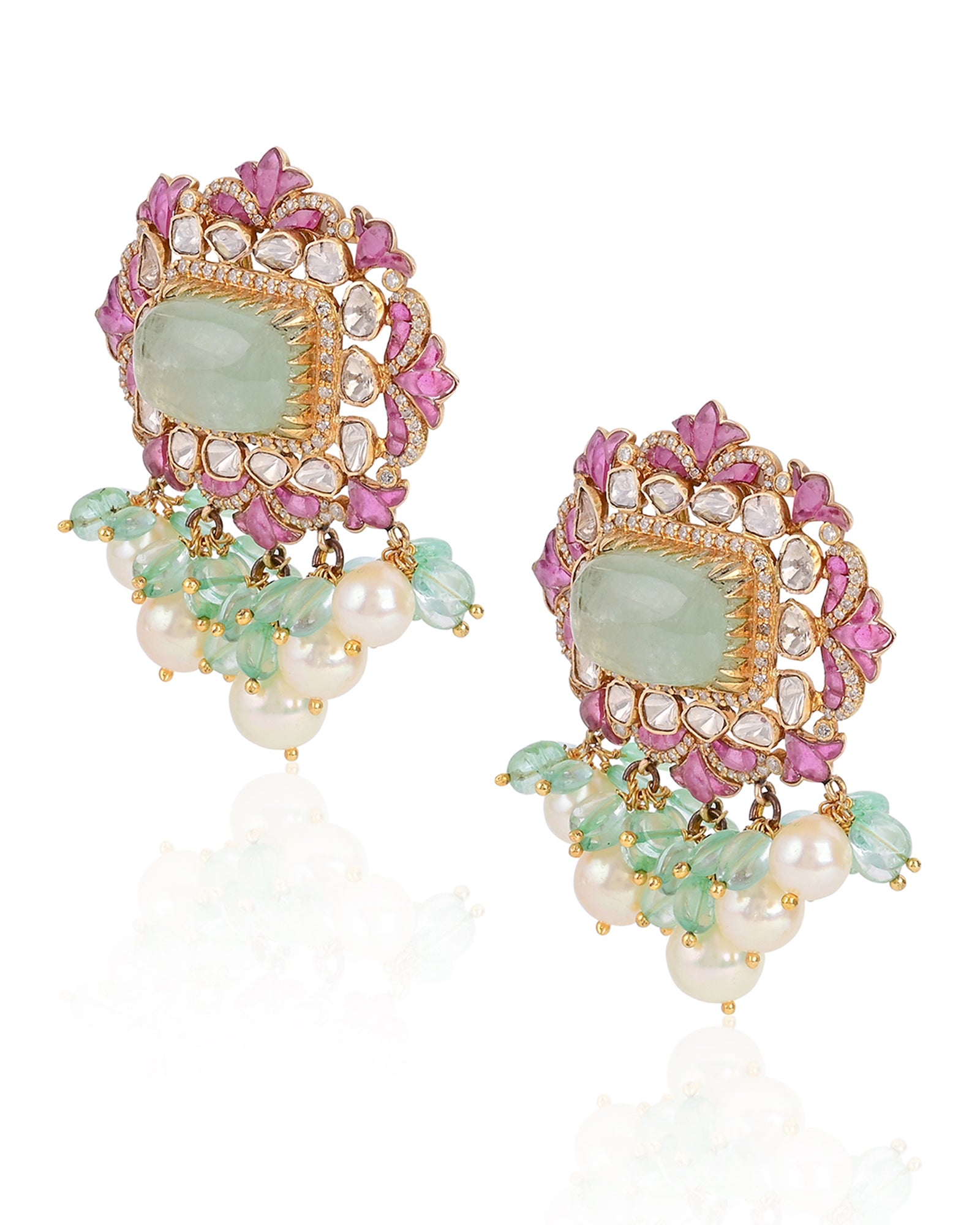 Sheesh Mahal Polki Earrings