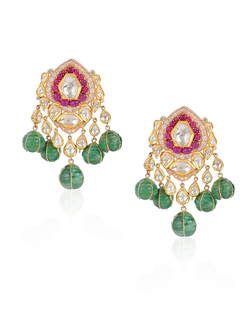 Jaisalmer Noor Polki Earrings