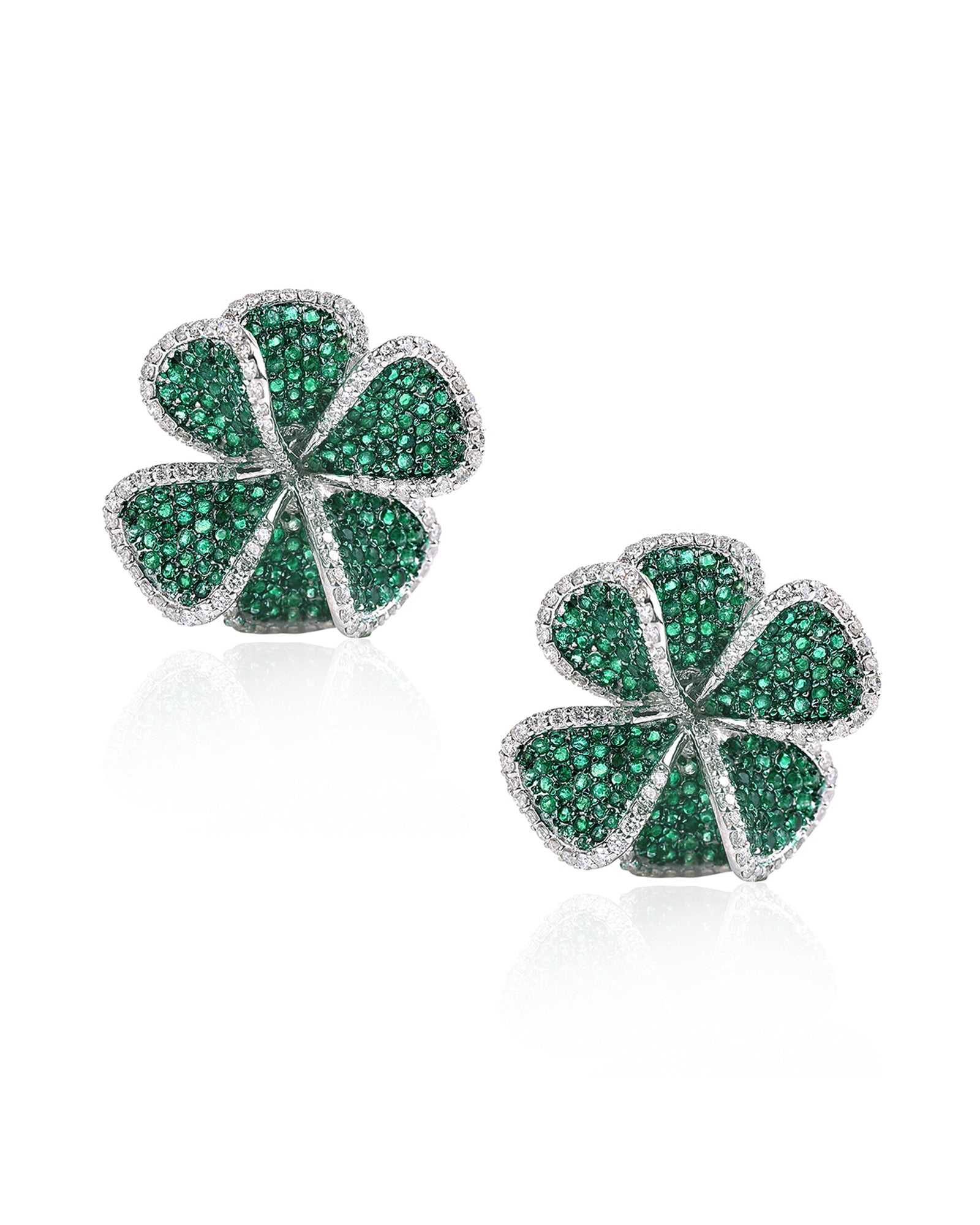 Hydrangea Earrings (Emerald)