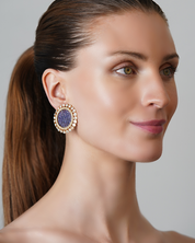 Tanzanite Disc Earrings