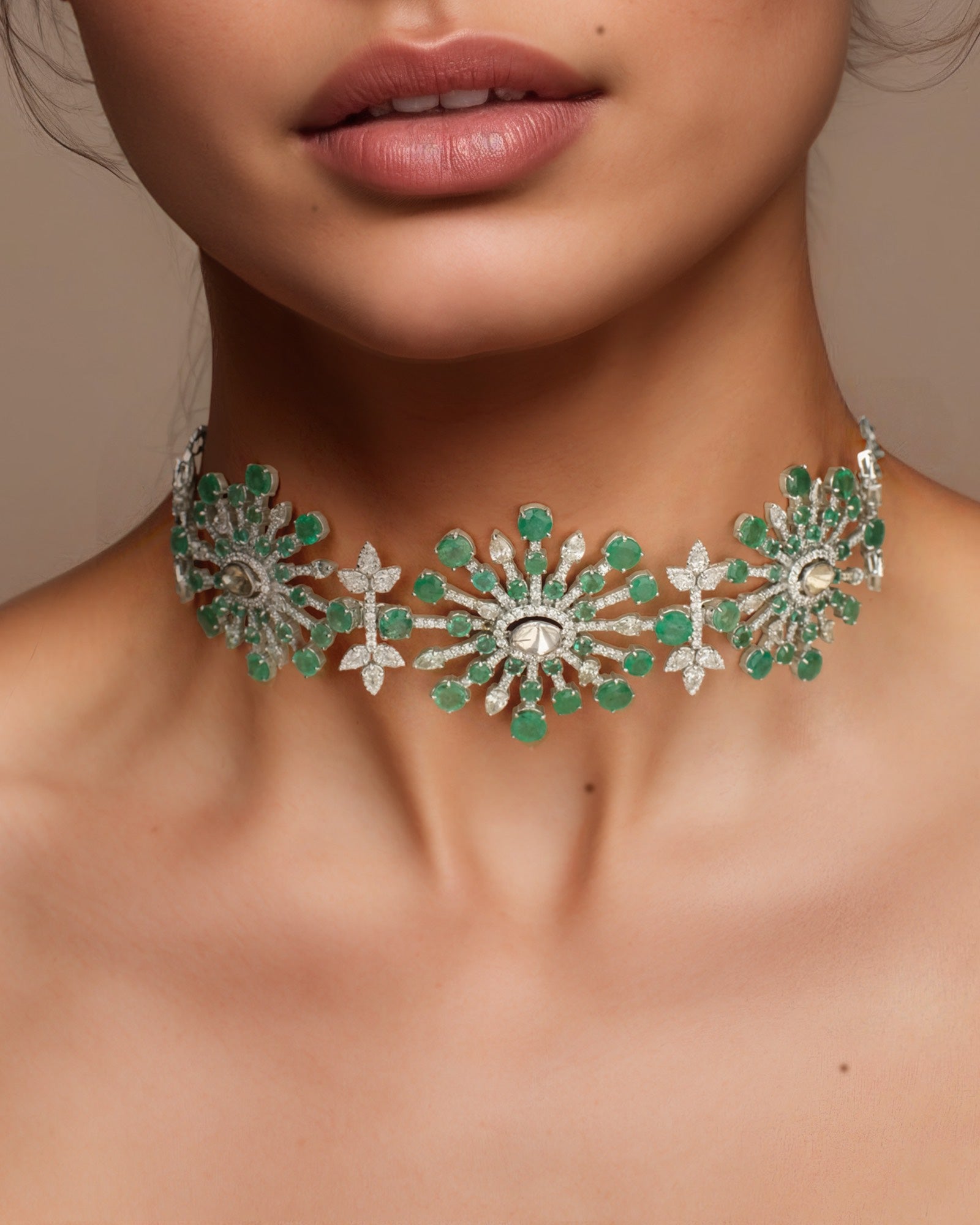 Emerald Dew Drops Choker