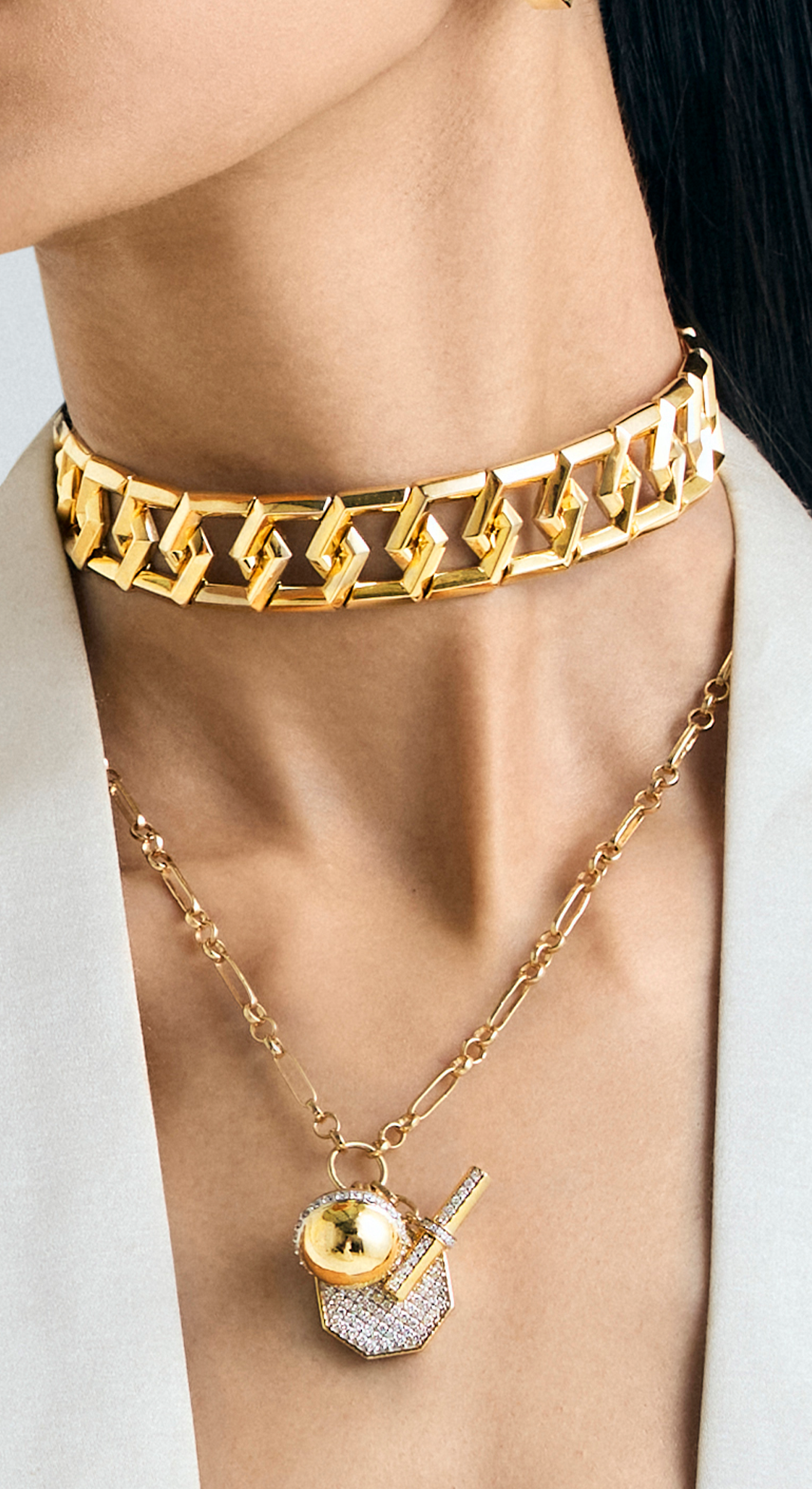 Hexa Chain Link Choker