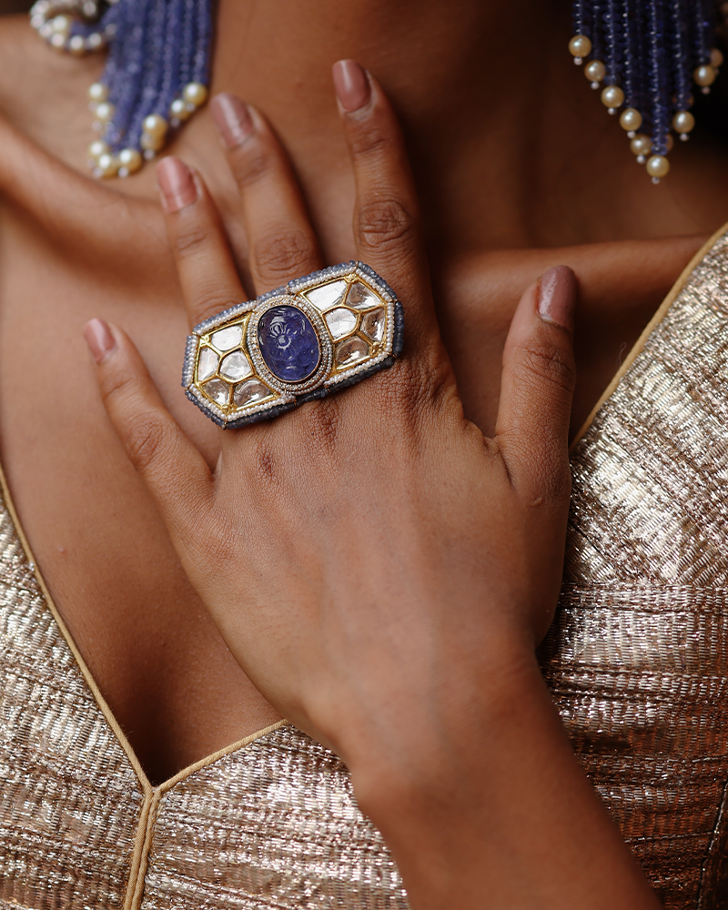 Tanzanite Hexa Ring