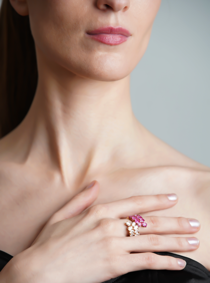 Ruby Blossom Ring