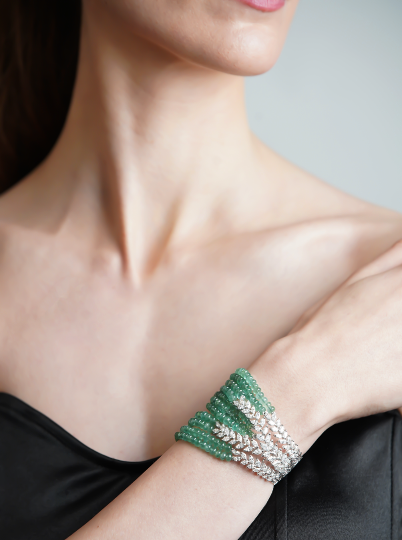 Double the Fun Emerald Bracelet