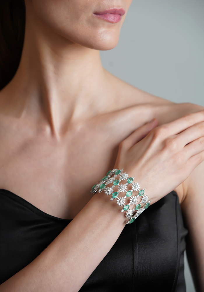 Haute in Emeralds Cuff