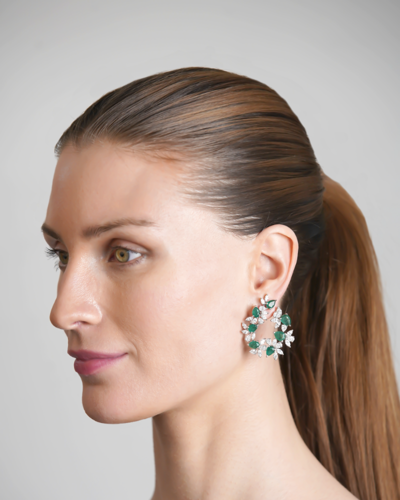 Emerald Lush Soiree Earrings