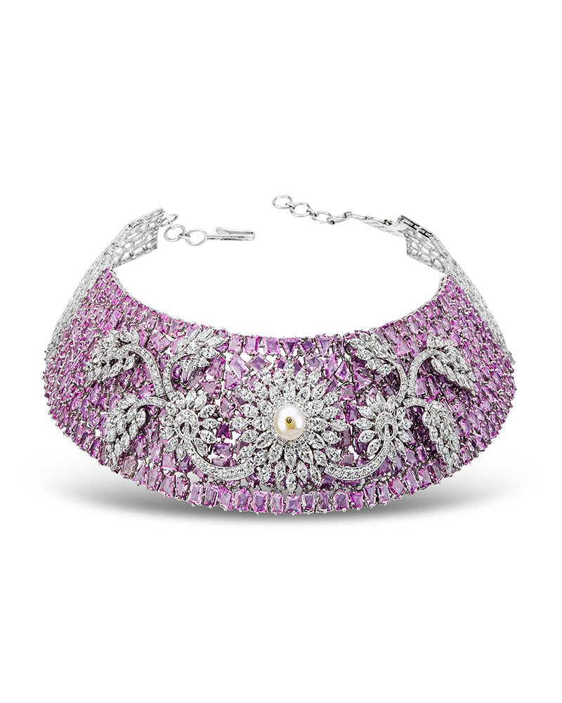 Dusk Till Dawn Choker (Pink Sapphires)