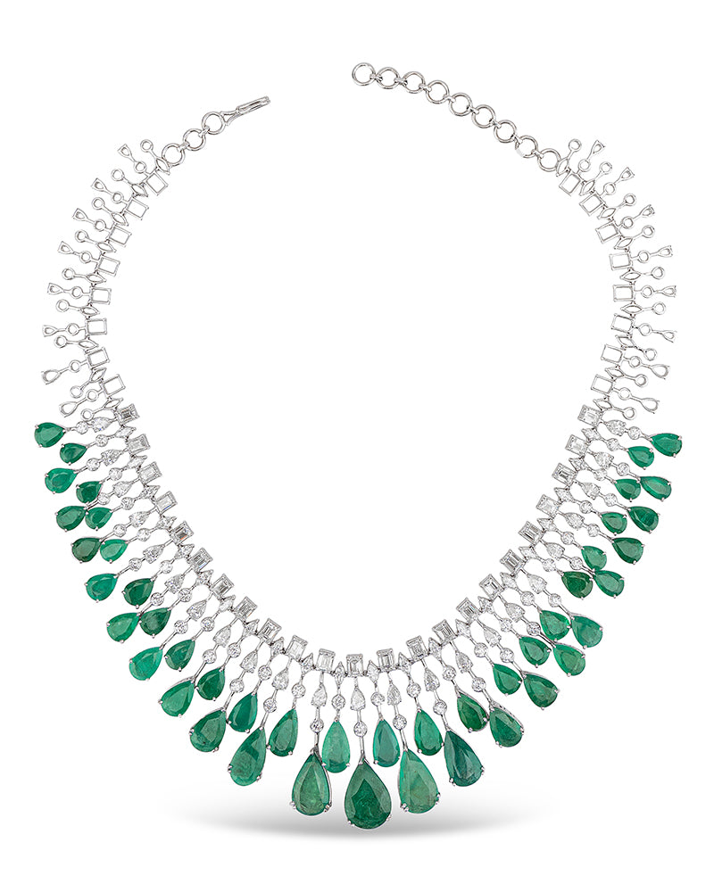 Emerald Waterfall Necklace