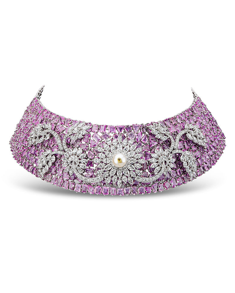 Dusk Till Dawn Choker (Pink Sapphires)