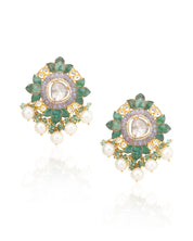 Emerald Gardenia Earrings