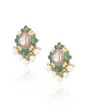 Emerald Gardenia Earrings