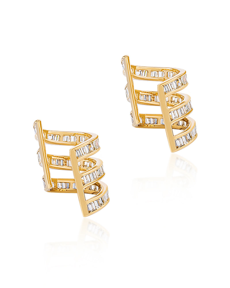 Baguette Blaze Earcuffs