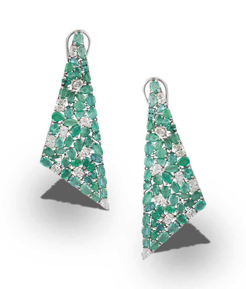 Emerald Cascade Earrings