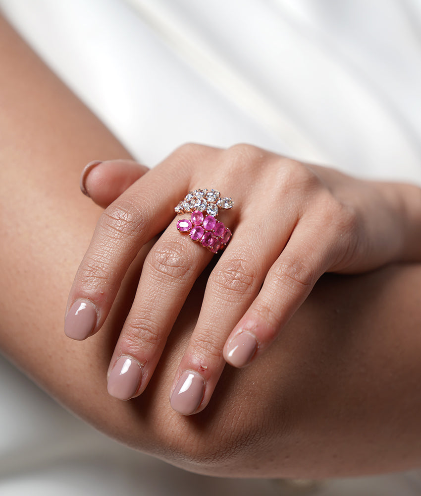 Ruby Blossom Ring