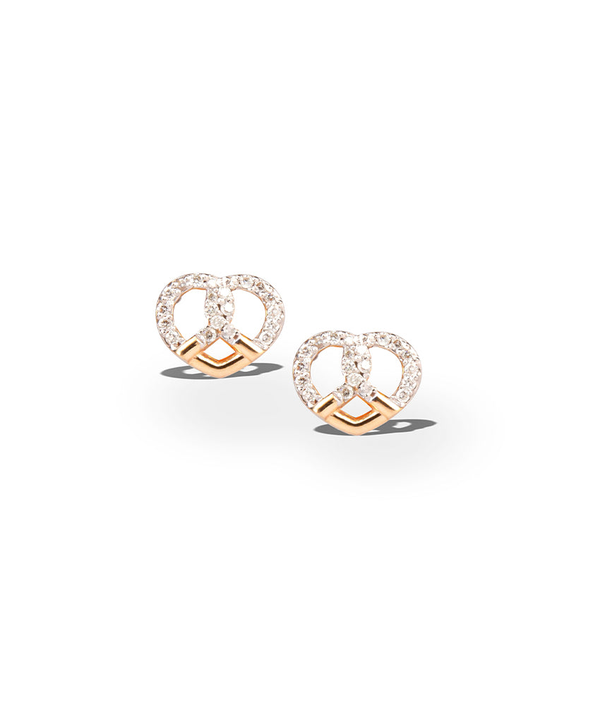 BABY A Pretzel Studs (Diamonds)