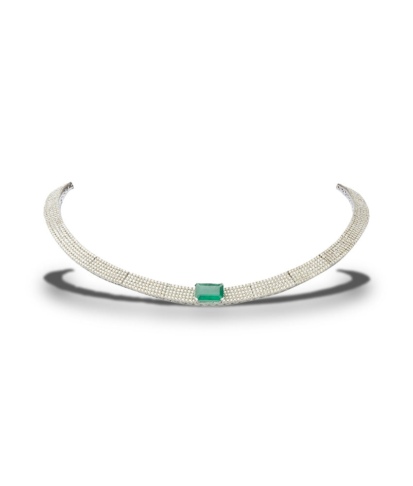 The Emerald Modernist Necklace