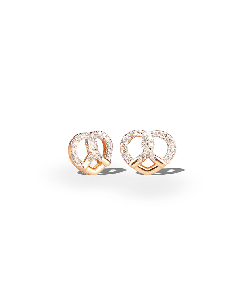 BABY A Pretzel Studs (Diamonds)