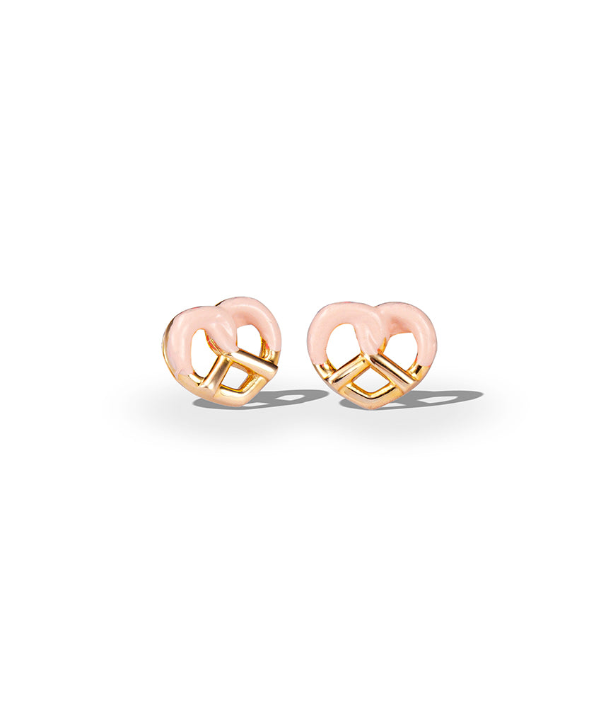 BABY A pretzel studs (Enamel)