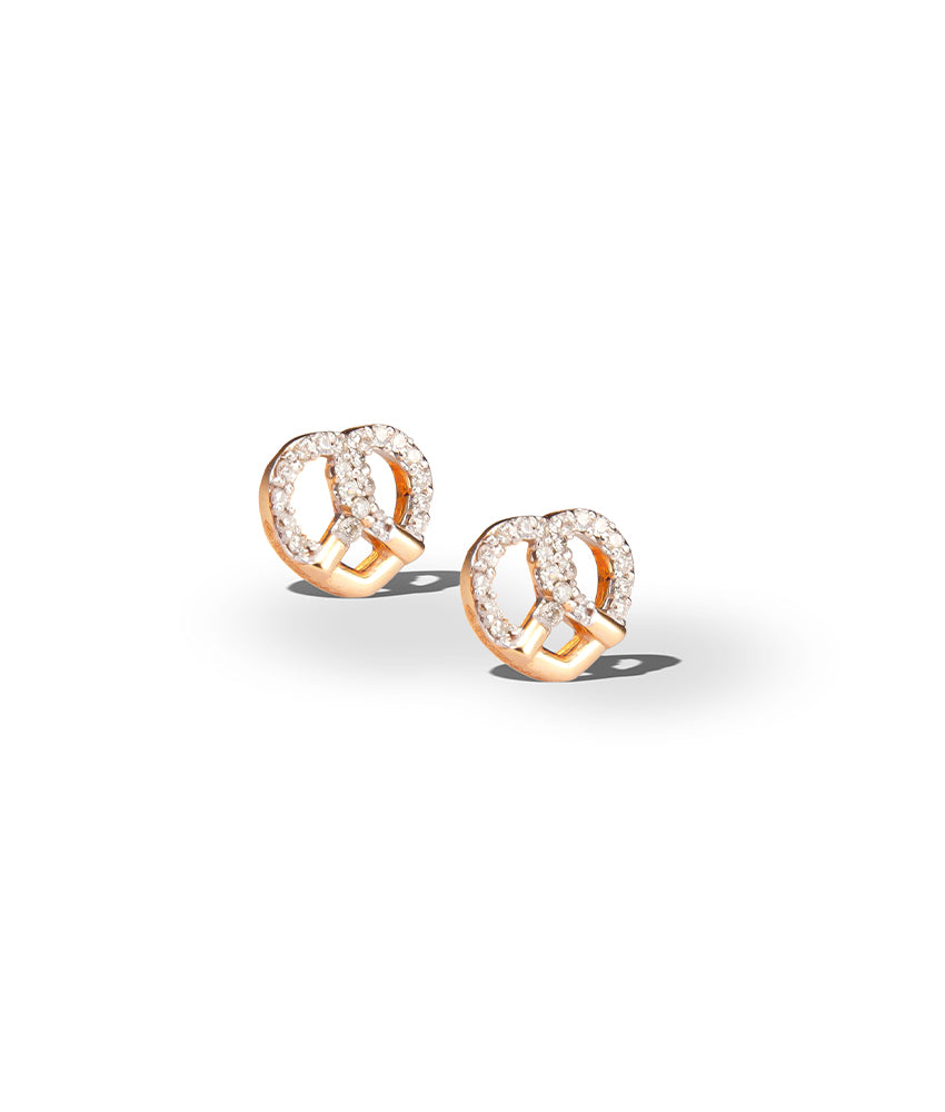 BABY A Pretzel Studs (Diamonds)