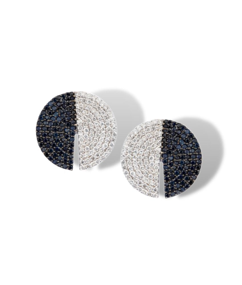 Yin Yang Earrings Blue