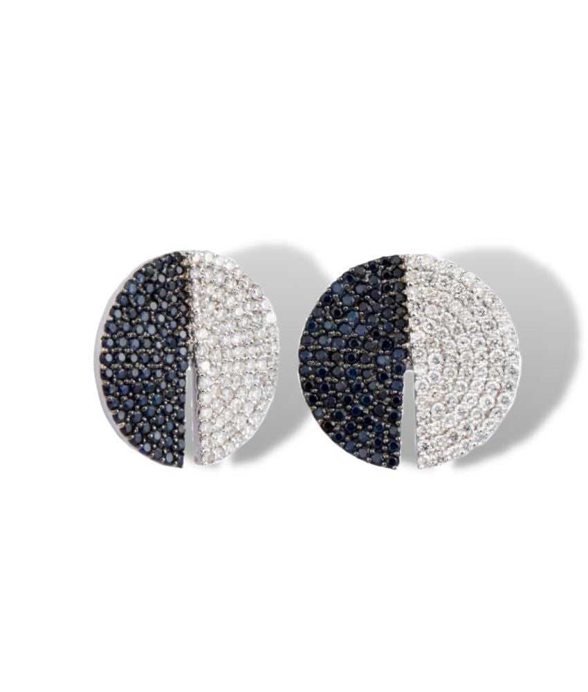 Yin Yang Earrings Blue