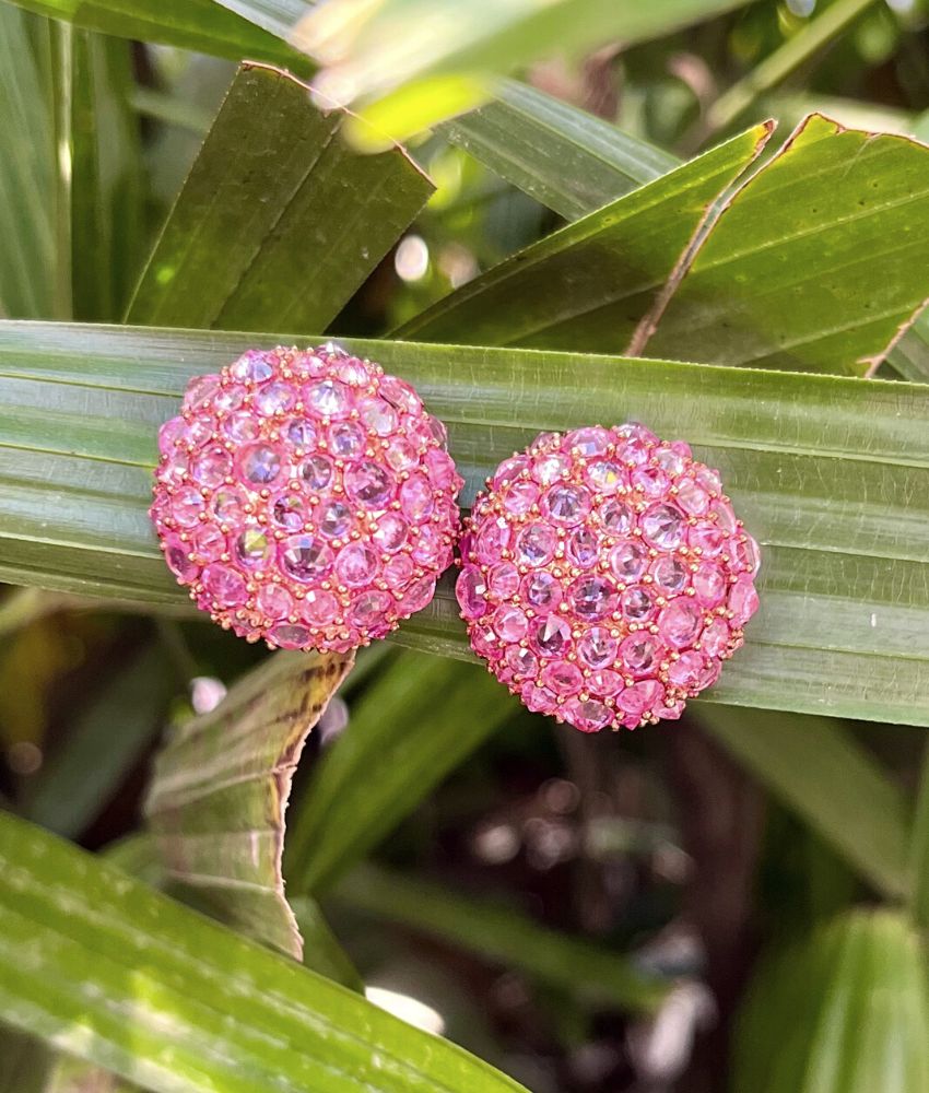 Candy Crush Earrings (Pink Sapphires)