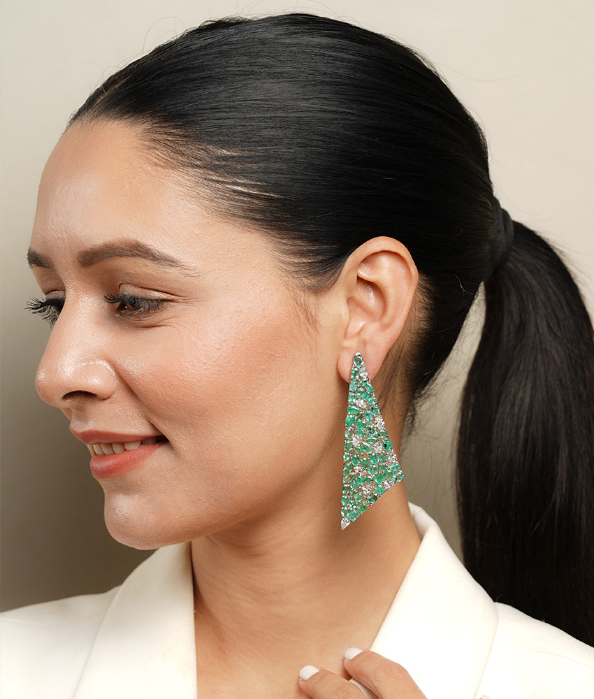 Emerald Cascade Earrings